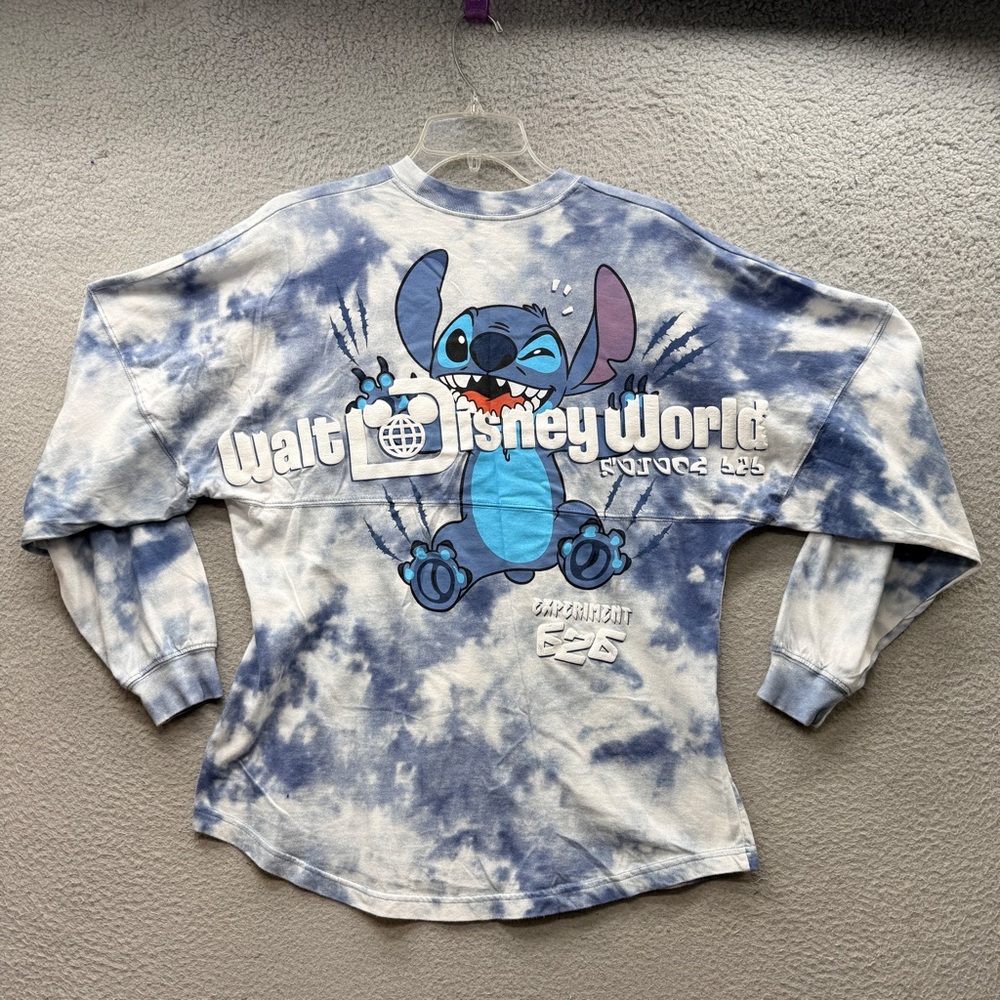 Disney Spirit Jersey Pullover Stitch Walt Disney World Tie Dye Women’s Size S